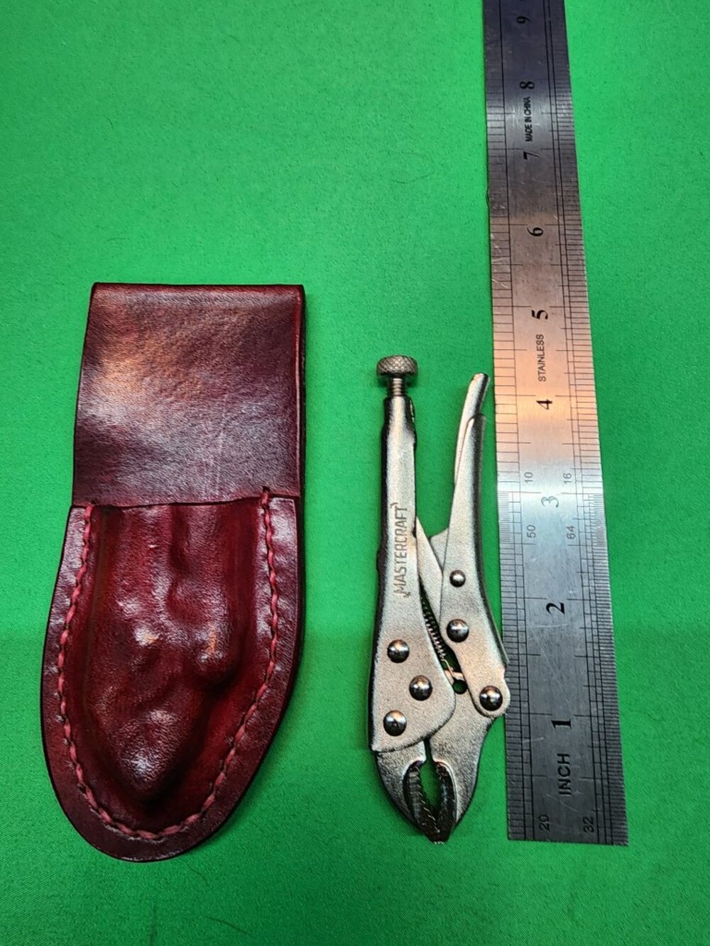 Homemade Leather Pouch with Mastercraft Mini Vice Grips - Picture 4 of 7
